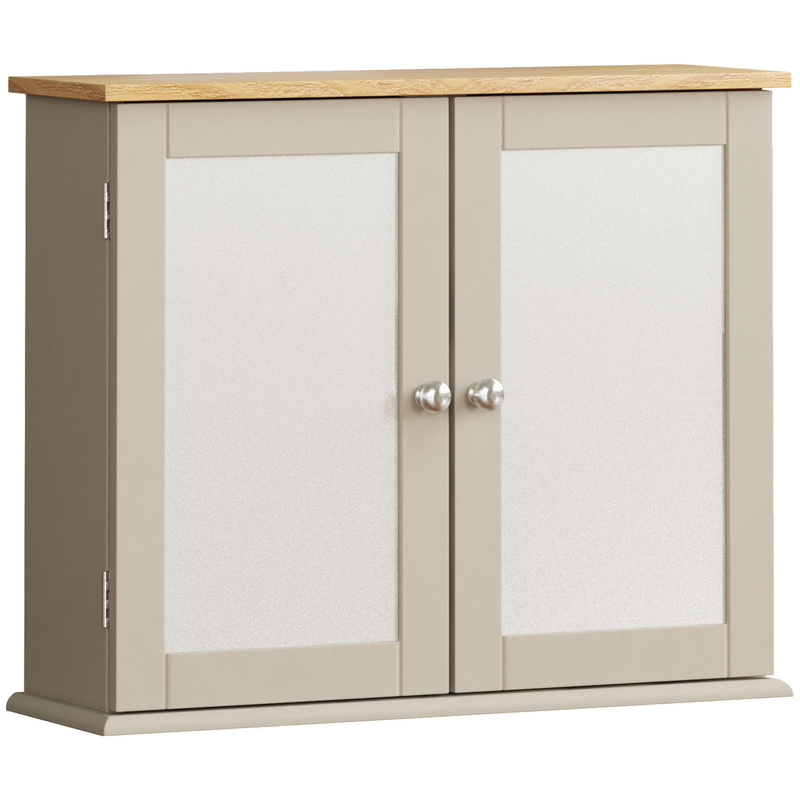Bath Vida Priano 2 Door Mirrored Wall Cabinet - Grey & Oak
