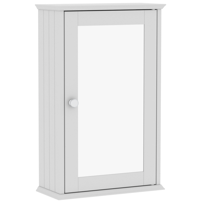 Bath Vida Priano 1 Door Mirrored Wall Cabinet - White