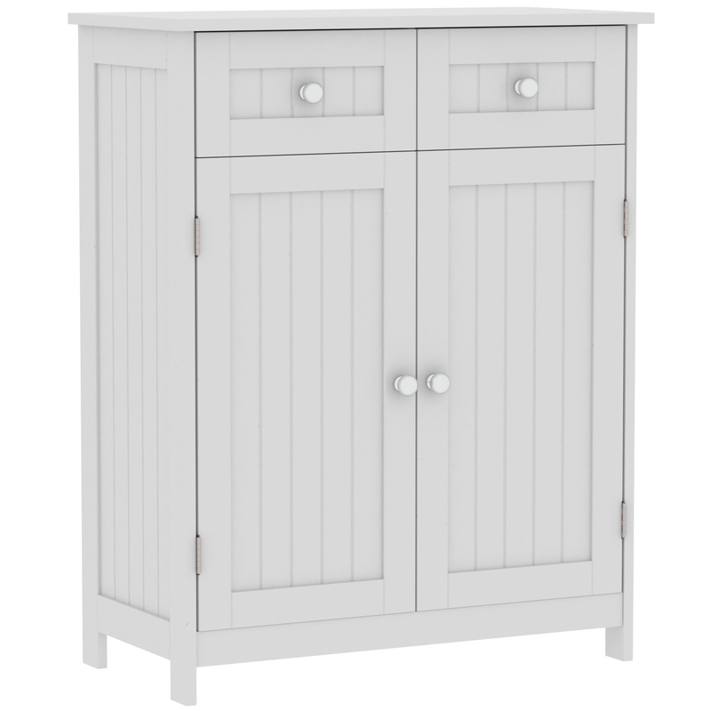 Bath Vida Priano 2 Drawer 2 Door Freestanding Cabinet - White