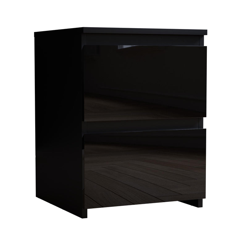 Vida Designs Glinton 2 Drawer Bedside Chest - Black (FSC 100%)