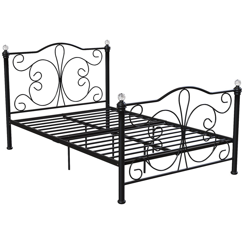 Vida Designs Chicago 4ft Small Double Metal Bed - Black