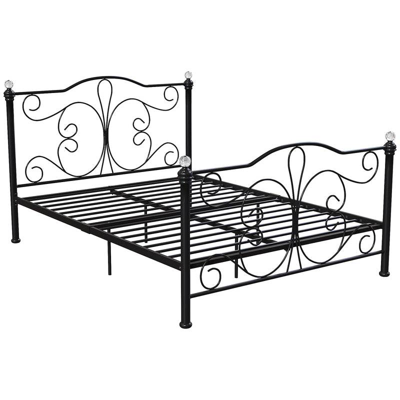 Vida Designs Chicago 4ft6 Double Metal Bed - Black