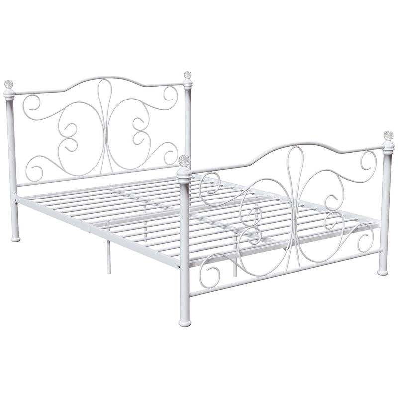 Vida Designs Chicago 4ft6 Double Metal Bed - White