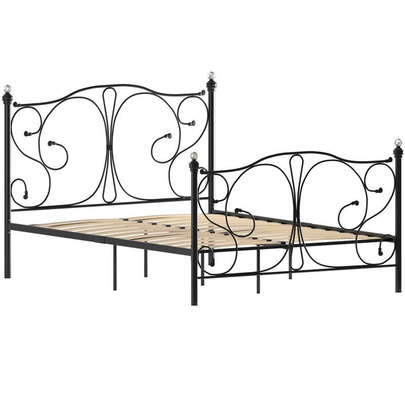 Vida Designs Barcelona 4ft6 Double Metal Bed - Black