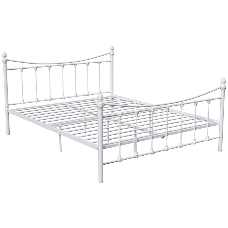 Vida Designs Paris 5ft King Size Metal Bed - White