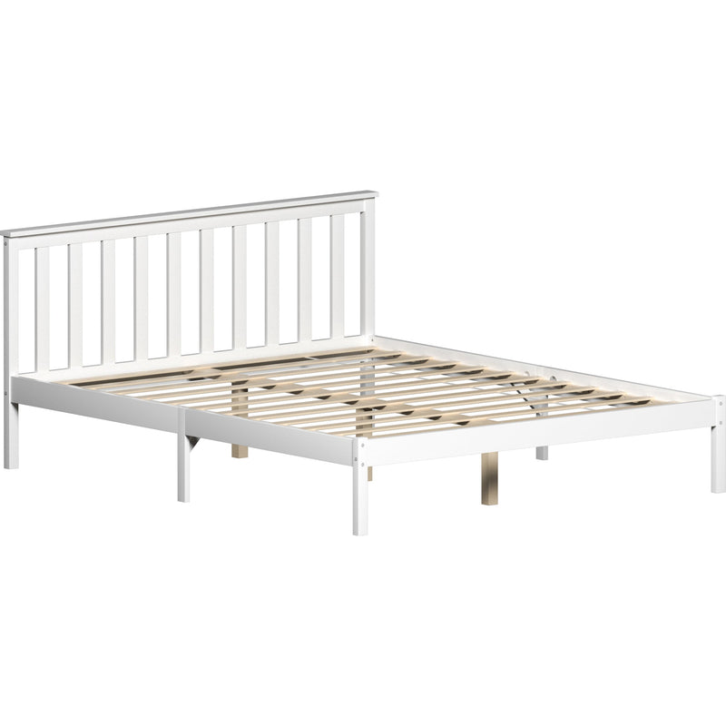 Vida Designs Milan 5ft King Size Wooden Bed - Low Foot - White