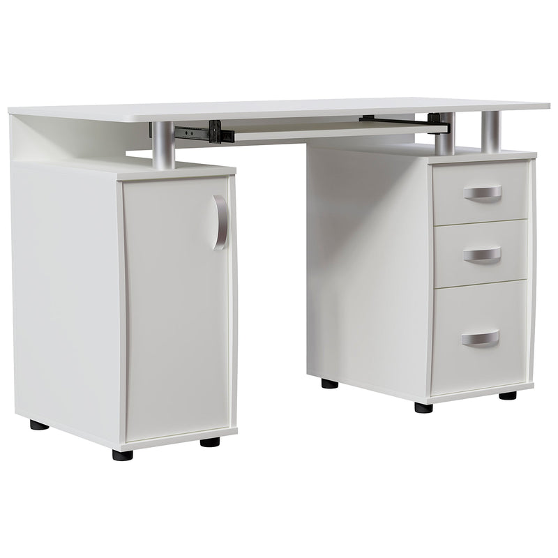 Vida Designs Otley 3 Drawer Computer Desk - White