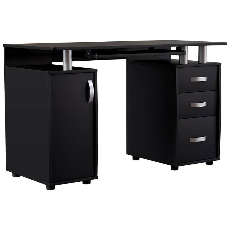 Vida Designs Otley 3 Drawer Computer Desk - Black