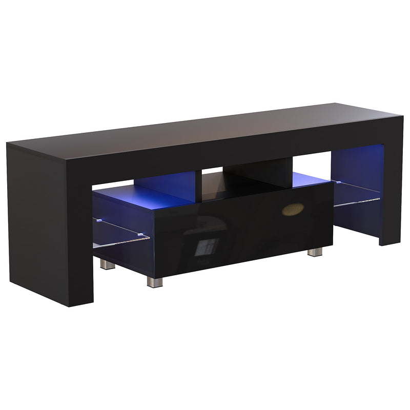 Vida Designs Luna 1 Drawer LED TV Unit - Black