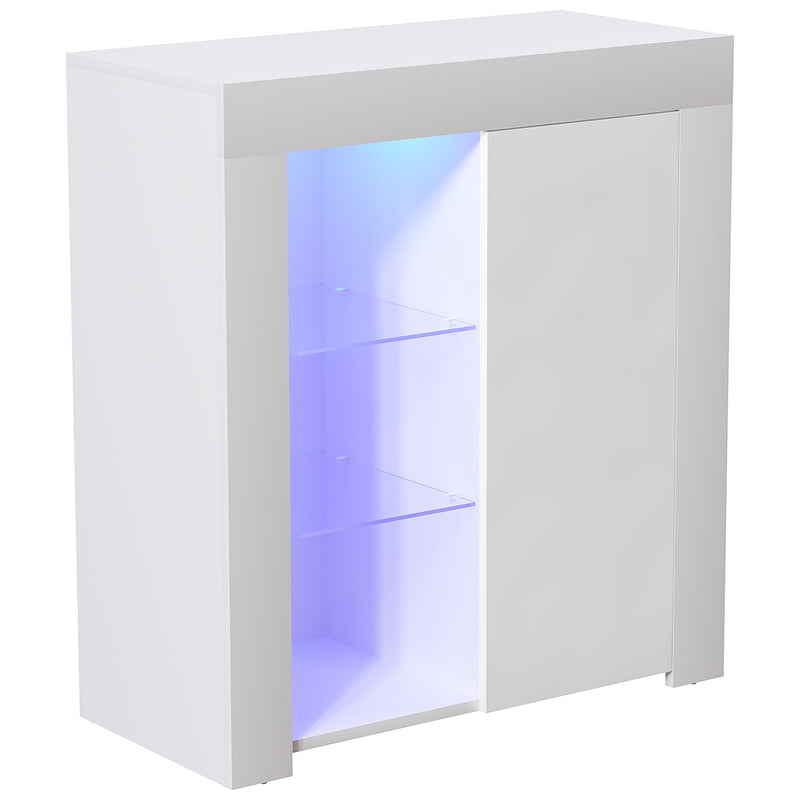 Vida Designs Azura 1 Door LED Sideboard - White