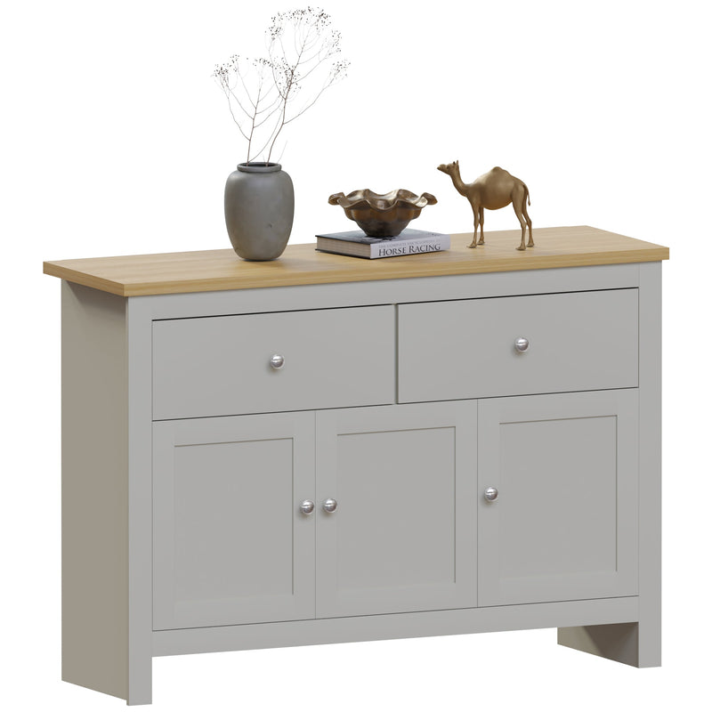 Vida Designs Arlington 2 Drawer 3 Door Sideboard - Grey