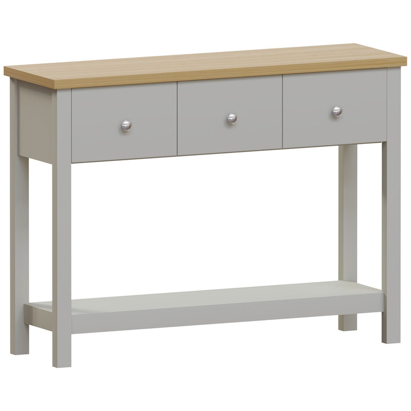 Vida Designs Arlington 3 Drawer Console Table - Grey