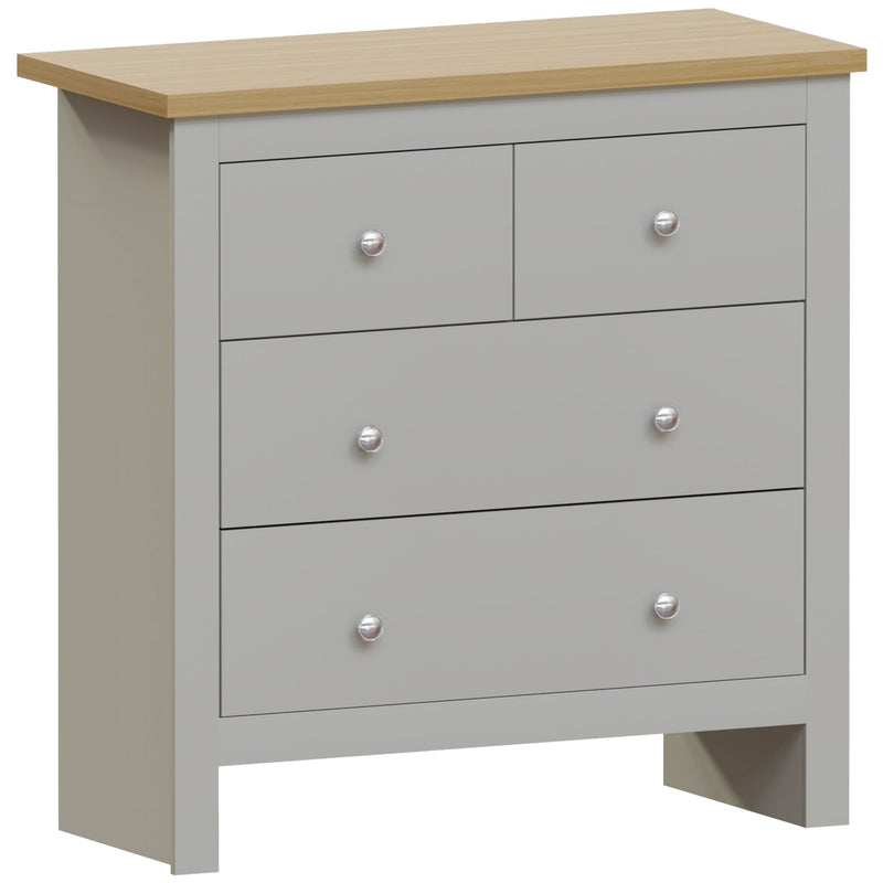 Vida Designs Arlington 2+2 Drawer Chest - Grey