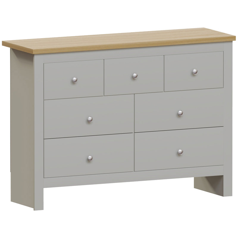 Vida Designs Arlington 4+3 Drawer Chest - Grey