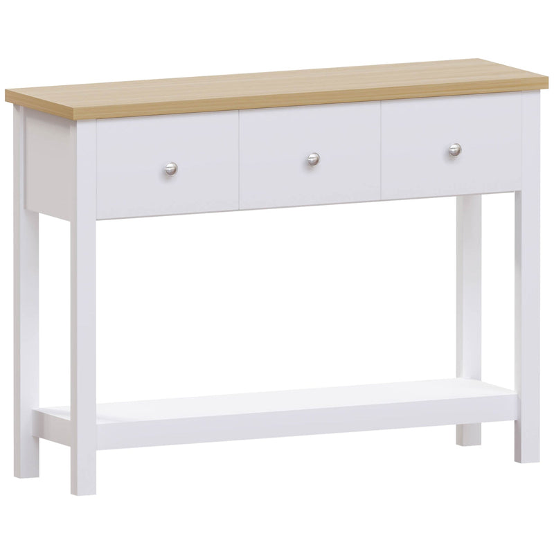 Vida Designs Arlington 3 Drawer Console Table - White