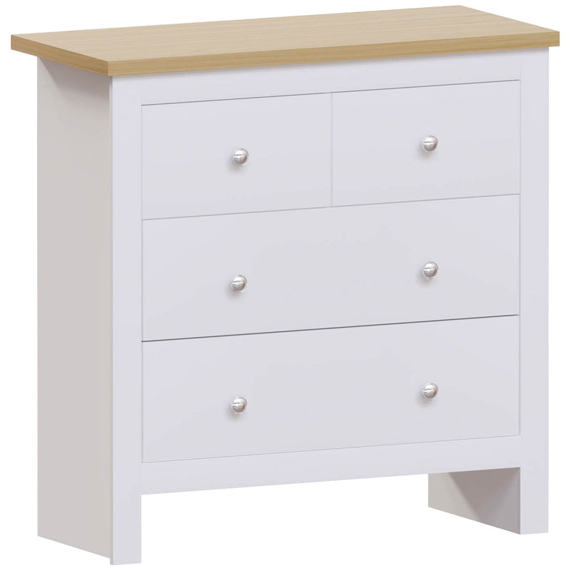 Vida Designs Arlington 2+2 Drawer Chest - White