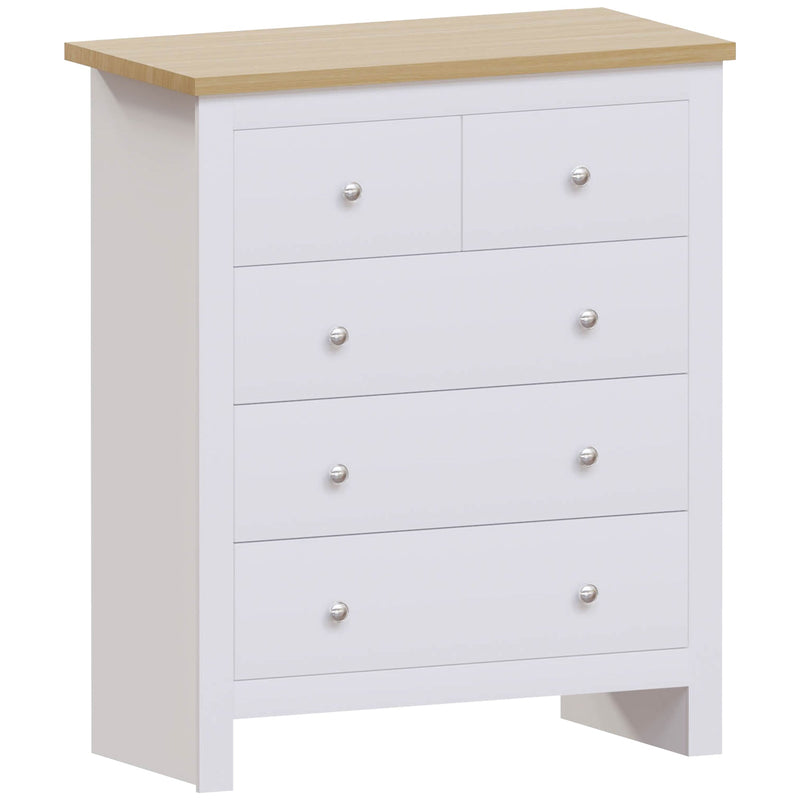 Vida Designs Arlington 3+2 Drawer Chest - White