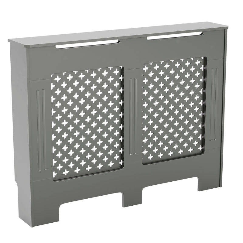 Vida Designs Oxford Radiator Cover - Grey - Medium