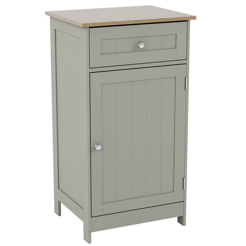 Bath Vida Priano 1 Door 1 Drawer Freestanding Cabinet - Grey & Oak