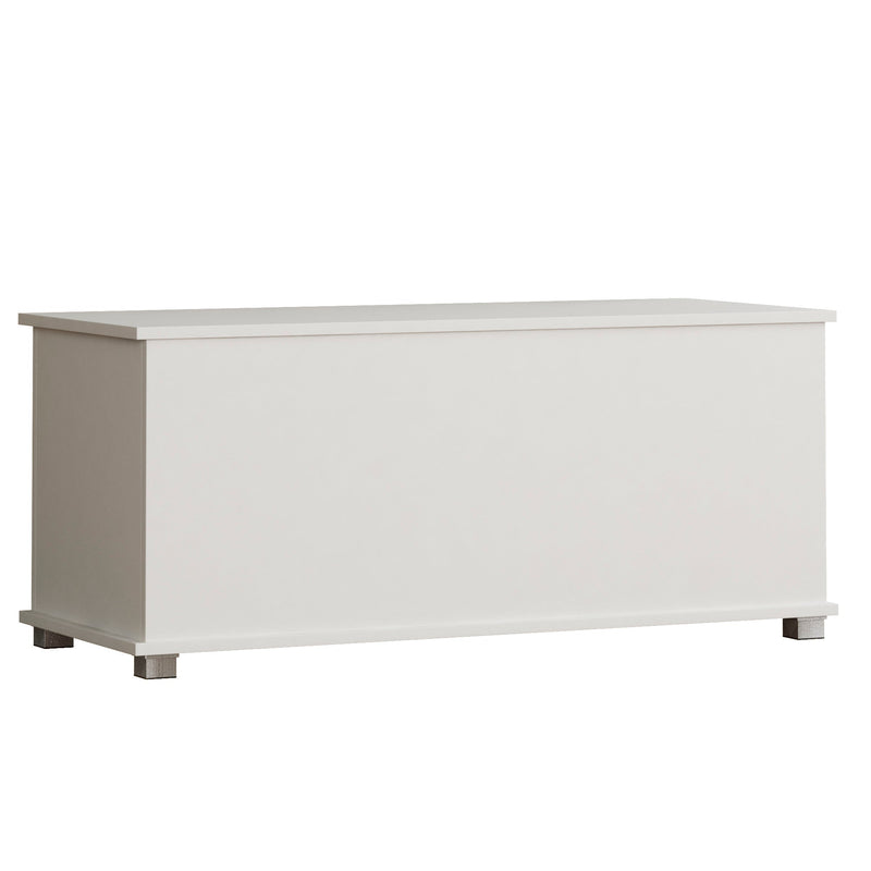 Vida Designs Leon Storage Ottoman - White