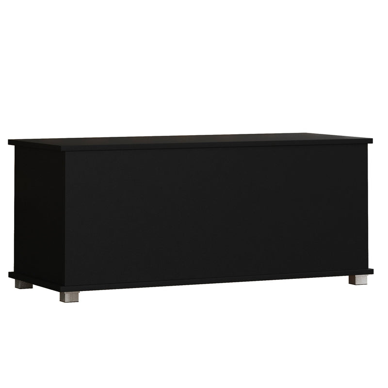 Vida Designs Leon Storage Ottoman - Black