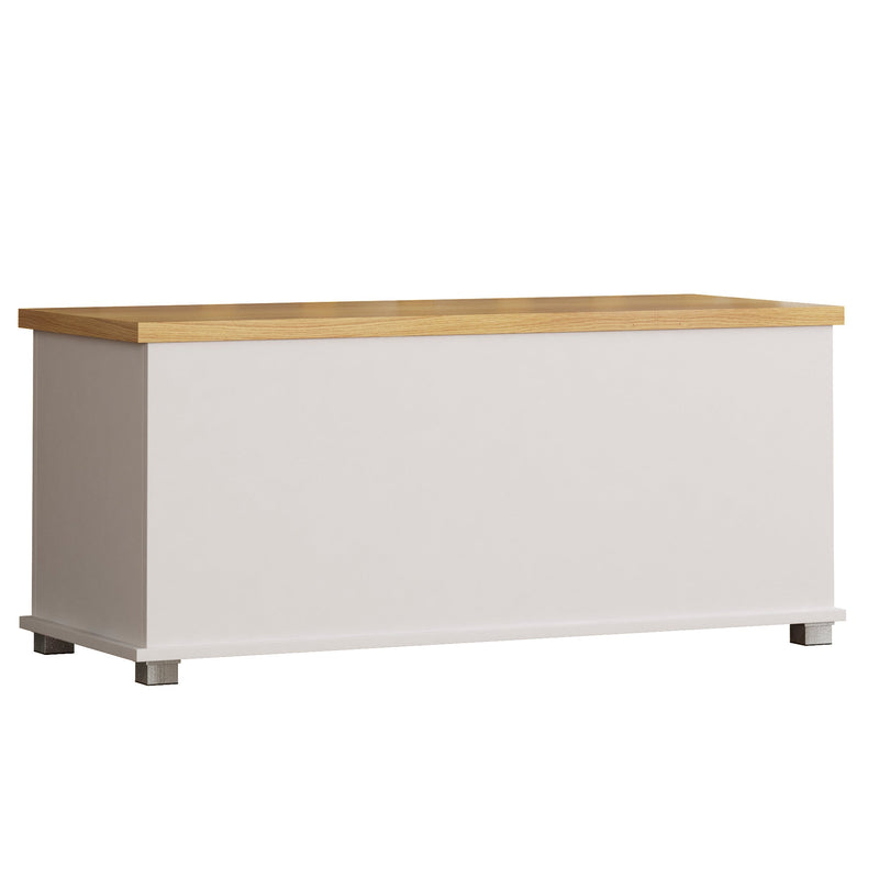 Vida Designs Arlington Storage Ottoman - White