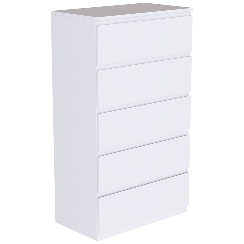 Vida Designs Denver 5 Drawer Chest - White