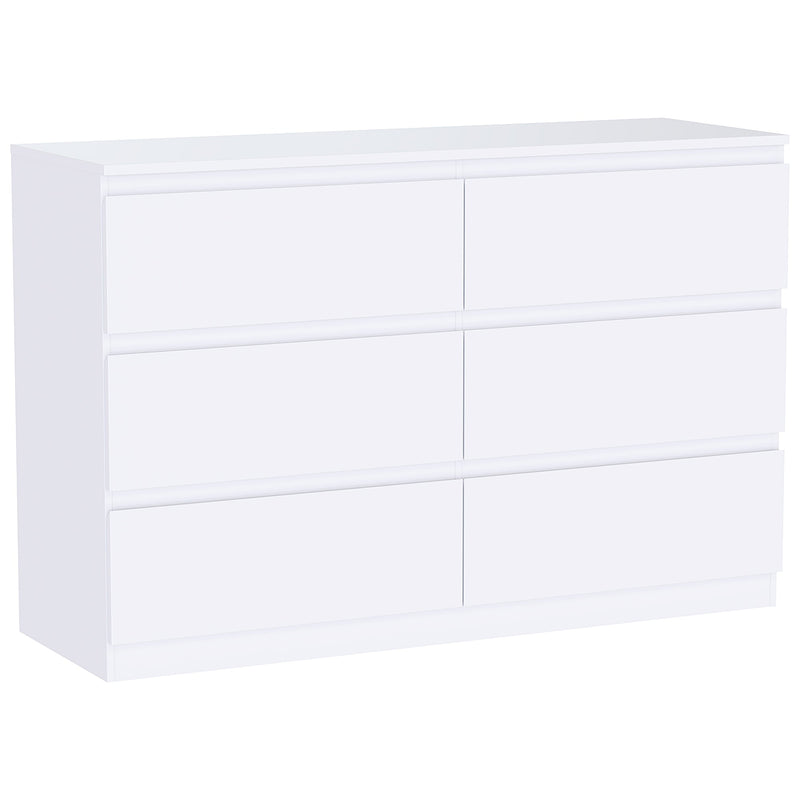 Vida Designs Denver 6 Drawer Chest - White