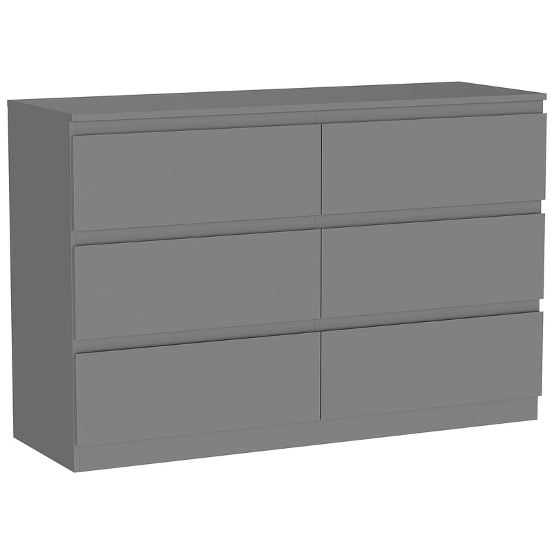 Vida Designs Denver 6 Drawer Chest - Grey