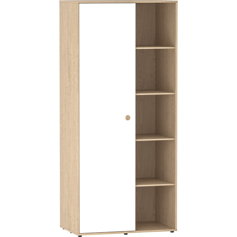 Junior Vida Neptune 1 Door Wardrobe - White & Oak