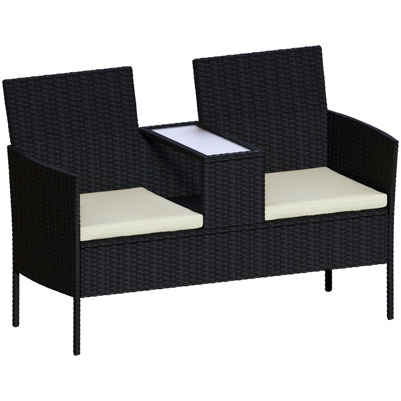 Garden Vida Vienna Love Seat - Black