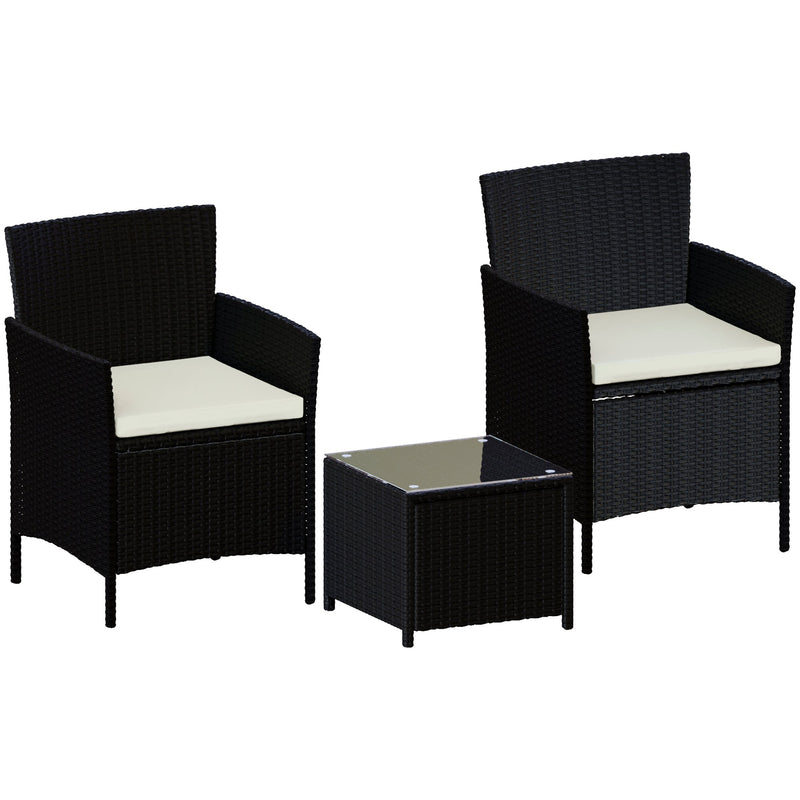 Garden Vida Bali 2 Seater Square Table - Black