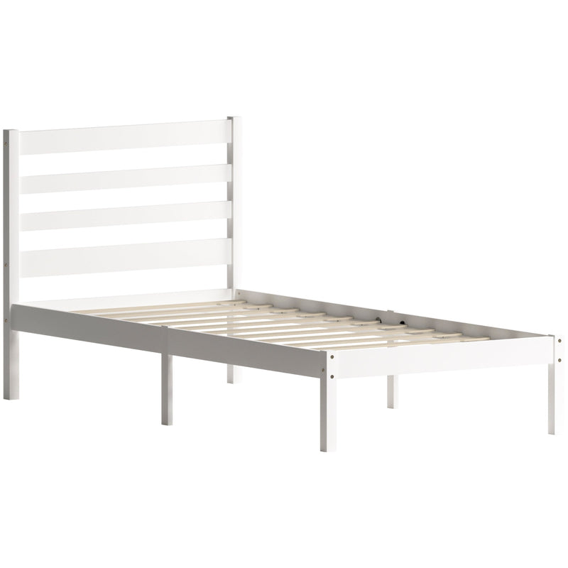 Junior Vida Libra Single Wooden Bed - White