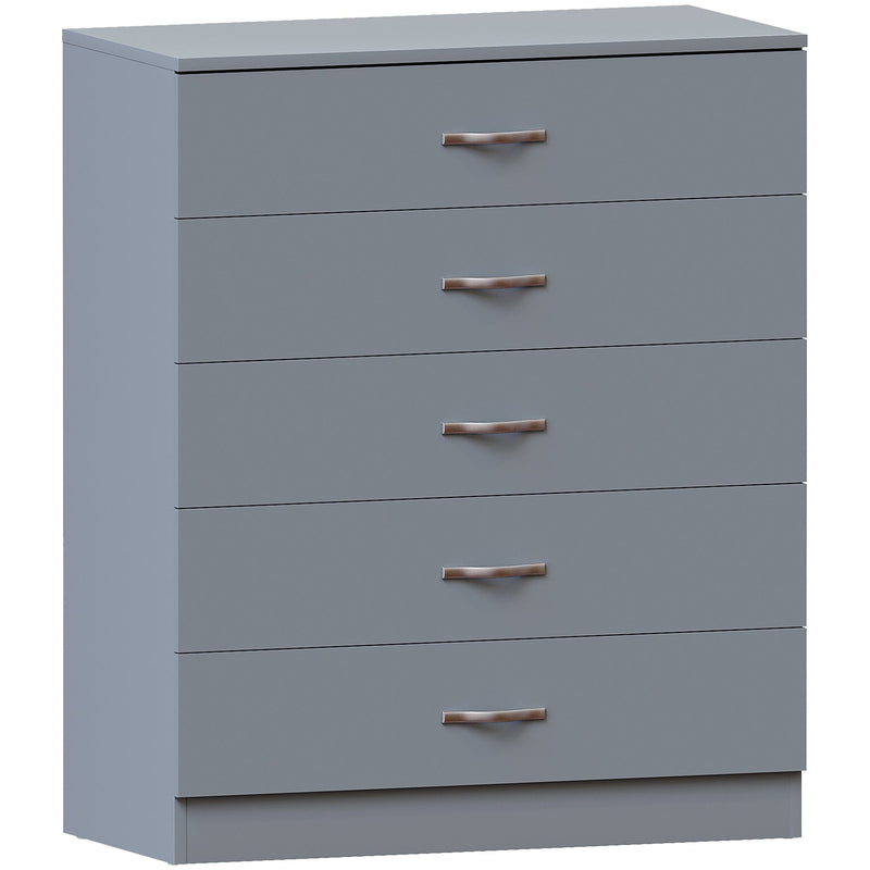 Vida Designs Riano 5 Drawer Chest - Grey