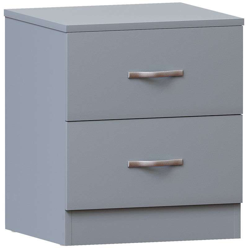 Vida Designs Riano 2 Drawer Bedside Chest - Grey