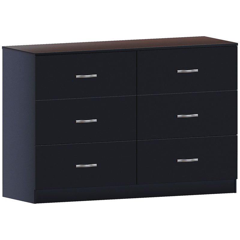 Vida Designs Riano 6 Drawer Chest - Black