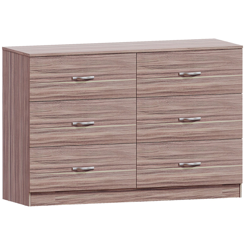 Vida Designs Riano 6 Drawer Chest - Walnut