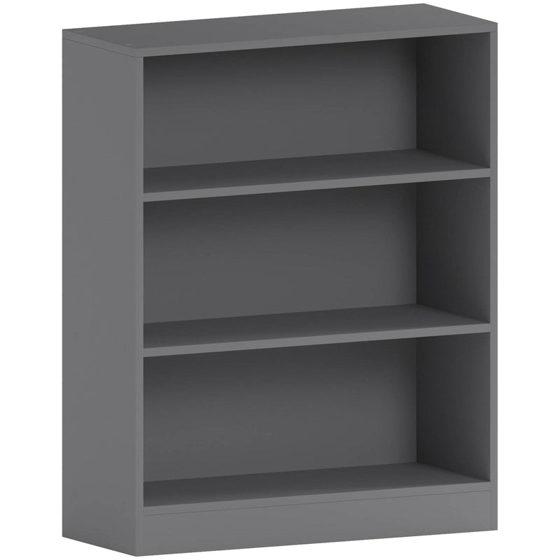 Vida Designs Cambridge 3 Tier Low Bookcase - Grey