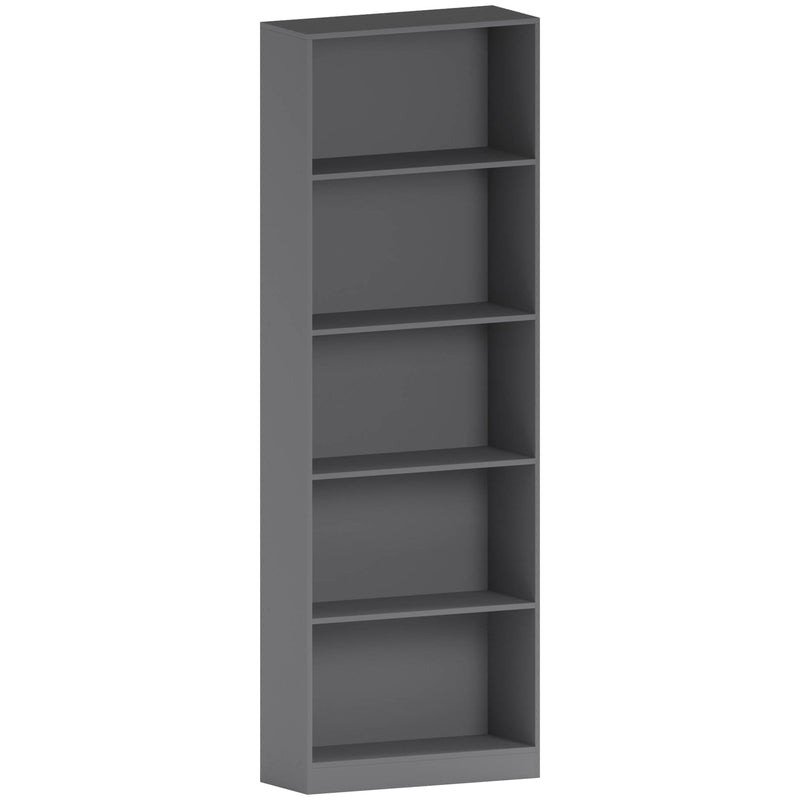 Vida Designs Cambridge 5 Tier Extra Large Bookcase - Grey