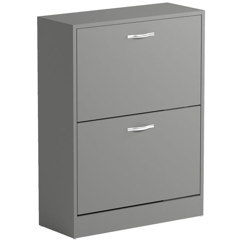 Vida Designs 2 Drawer Shoe Cabinet - Grey