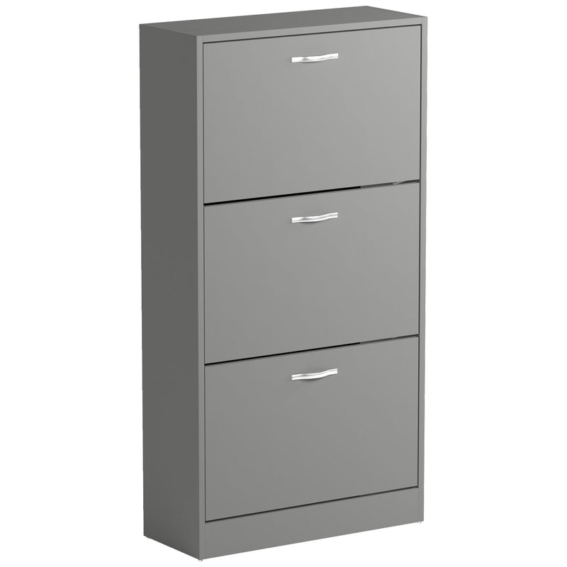 Vida Designs 3 Drawer Shoe Cabinet - Grey