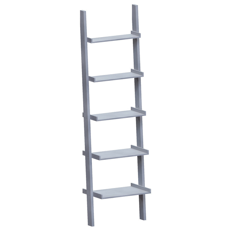 Vida Designs York 5 Tier Ladder Bookcase - Grey