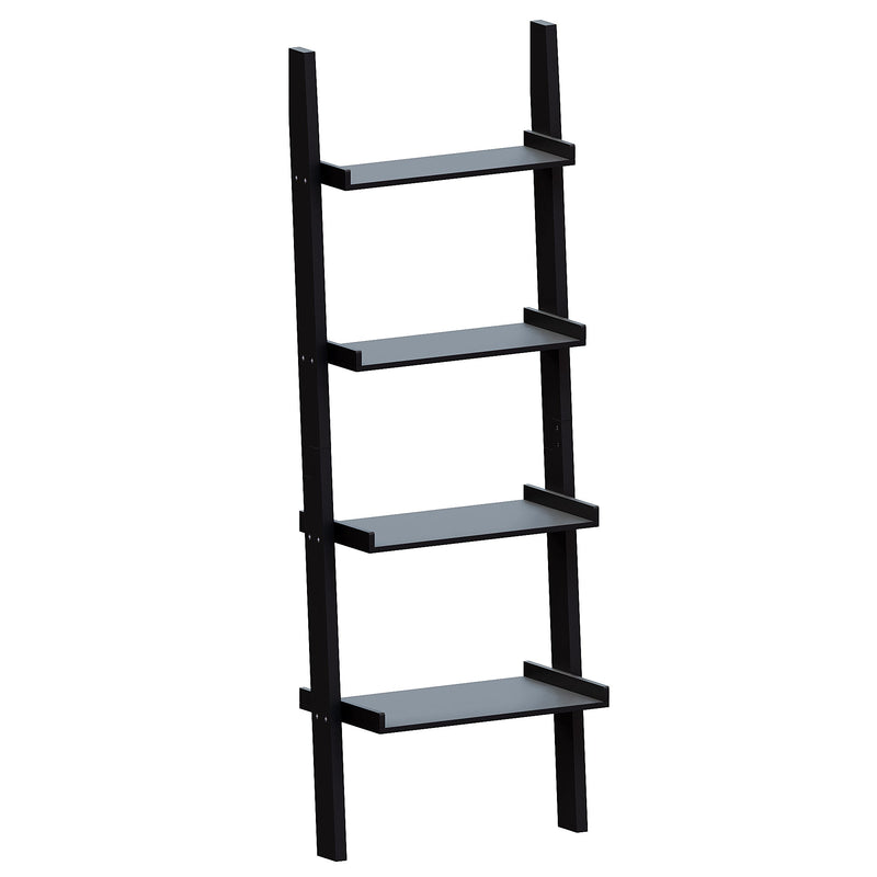 Vida Designs York 4 Tier Ladder Bookcase - Black