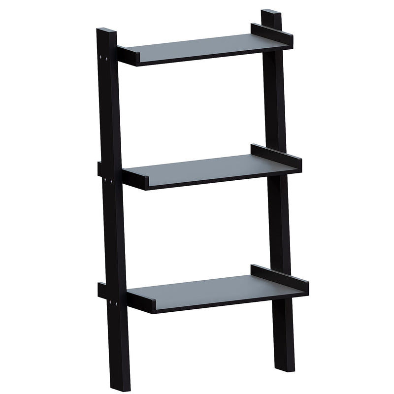 Vida Designs York 3 Tier Ladder Bookcase - Black