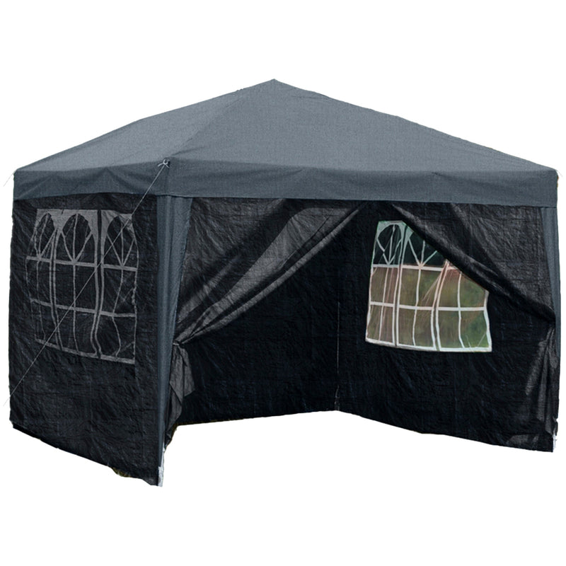 Garden Vida Pop Up Gazebo With Sides 2.5x2.5m - Grey