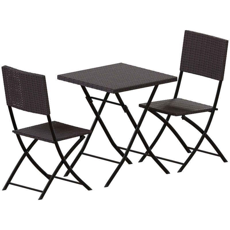 Garden Vida Capri 2 Seater Rattan Bistro Set - Brown