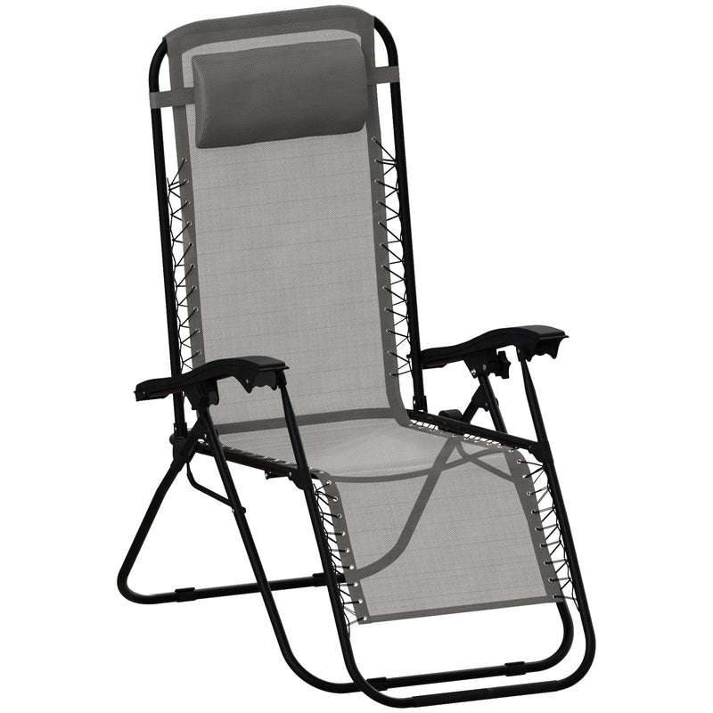 Garden Vida 2 Pack Zero Gravity Chairs - Grey