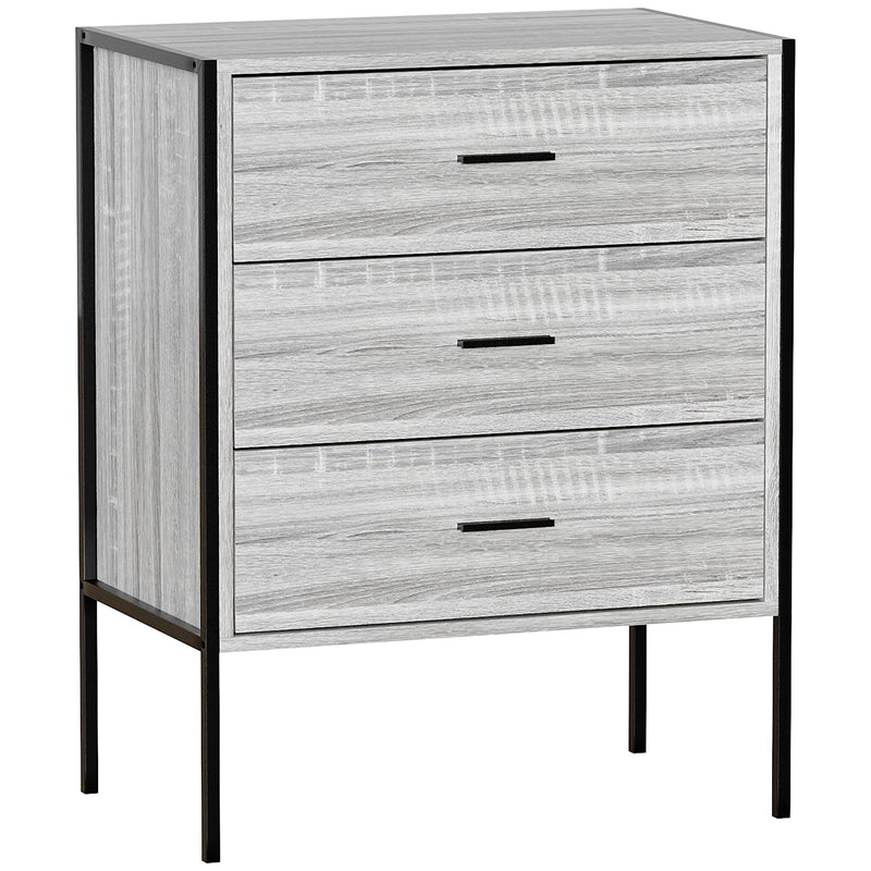 Vida Designs Brooklyn 3 Drawer Chest - Grey