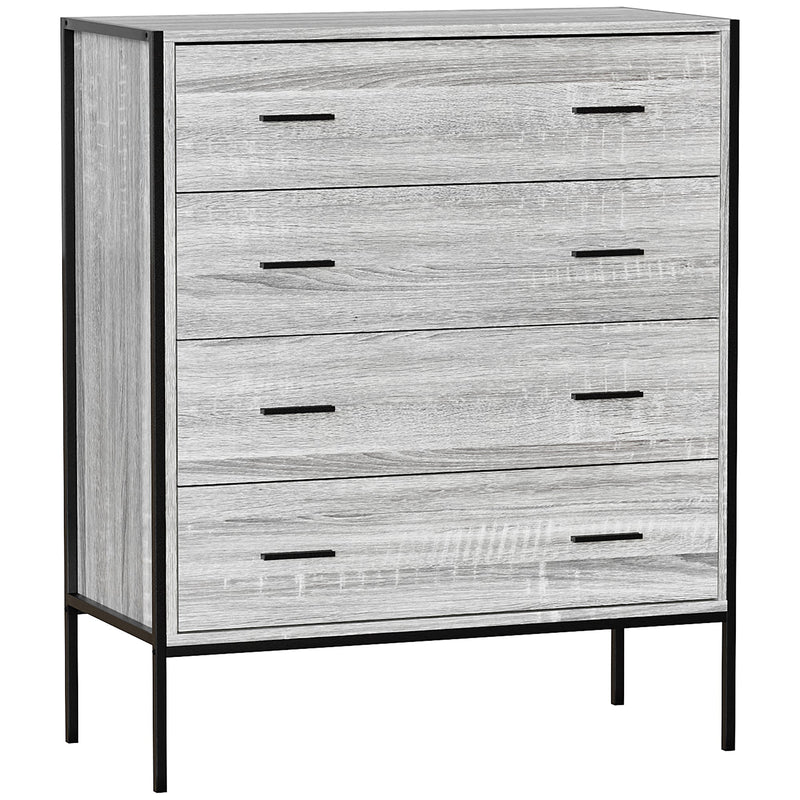 Vida Designs Brooklyn 4 Drawer Chest - Grey