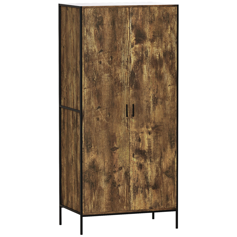 Vida Designs Brooklyn 2 Door Wardrobe - Dark Wood